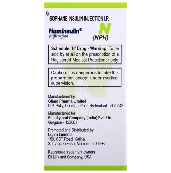 huminsulin n 100iu vial 10 ml